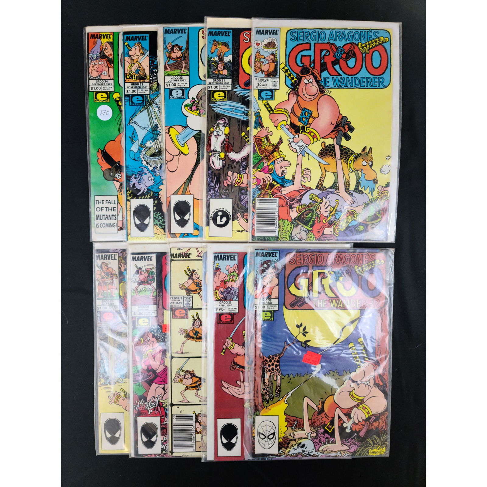 Lot Of 10 Vintage Marvel Epic Comics Groo The Wanderer (1 of 11)