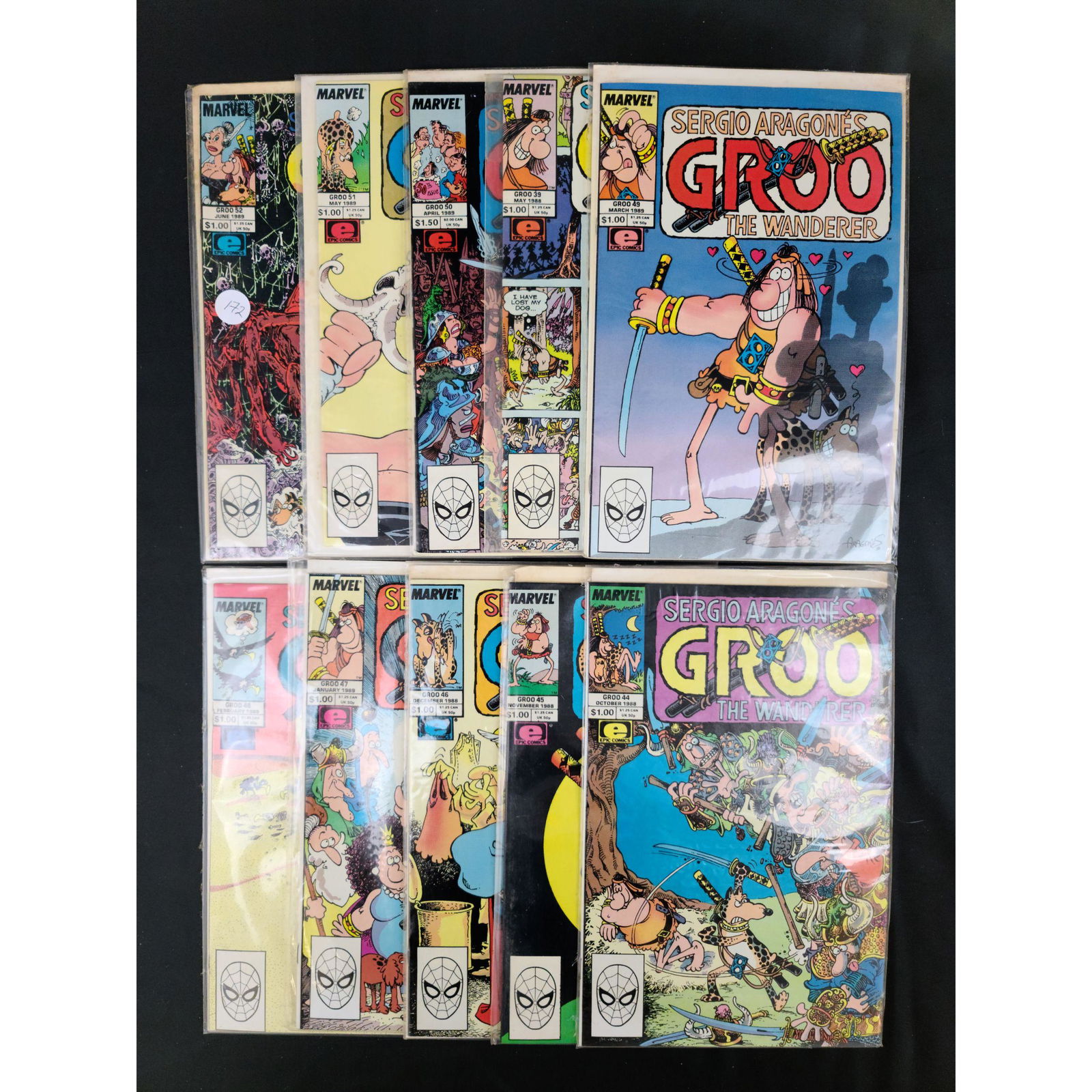 Lot Of 10 Vintage Marvel Epic Comics Groo The Wanderer (1 of 11)