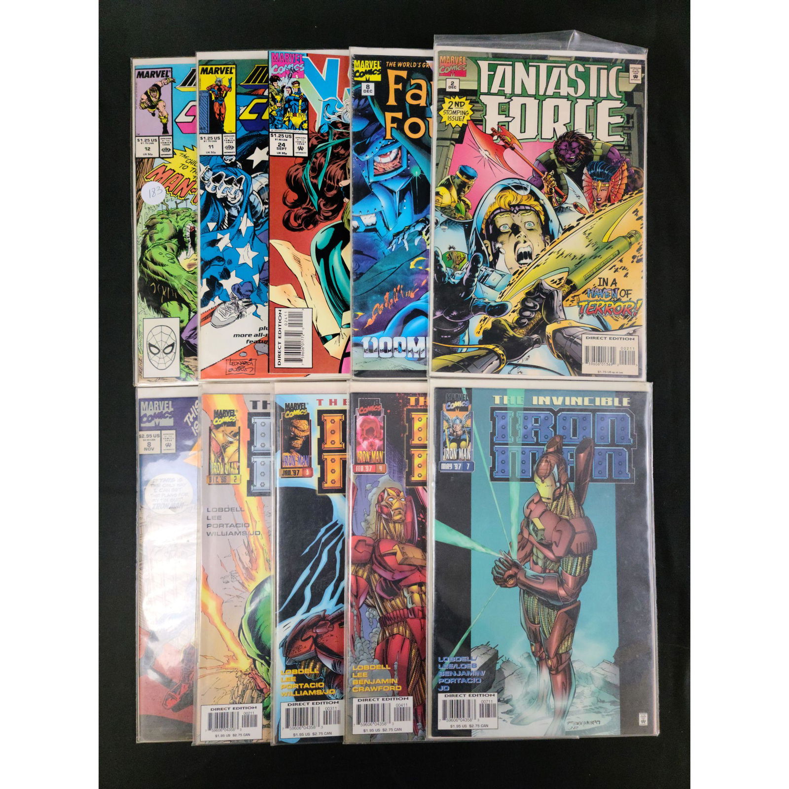 Lot Of 10 Vintage Marvel Comics Assorted Iron-Man/X-Men (1 of 11)