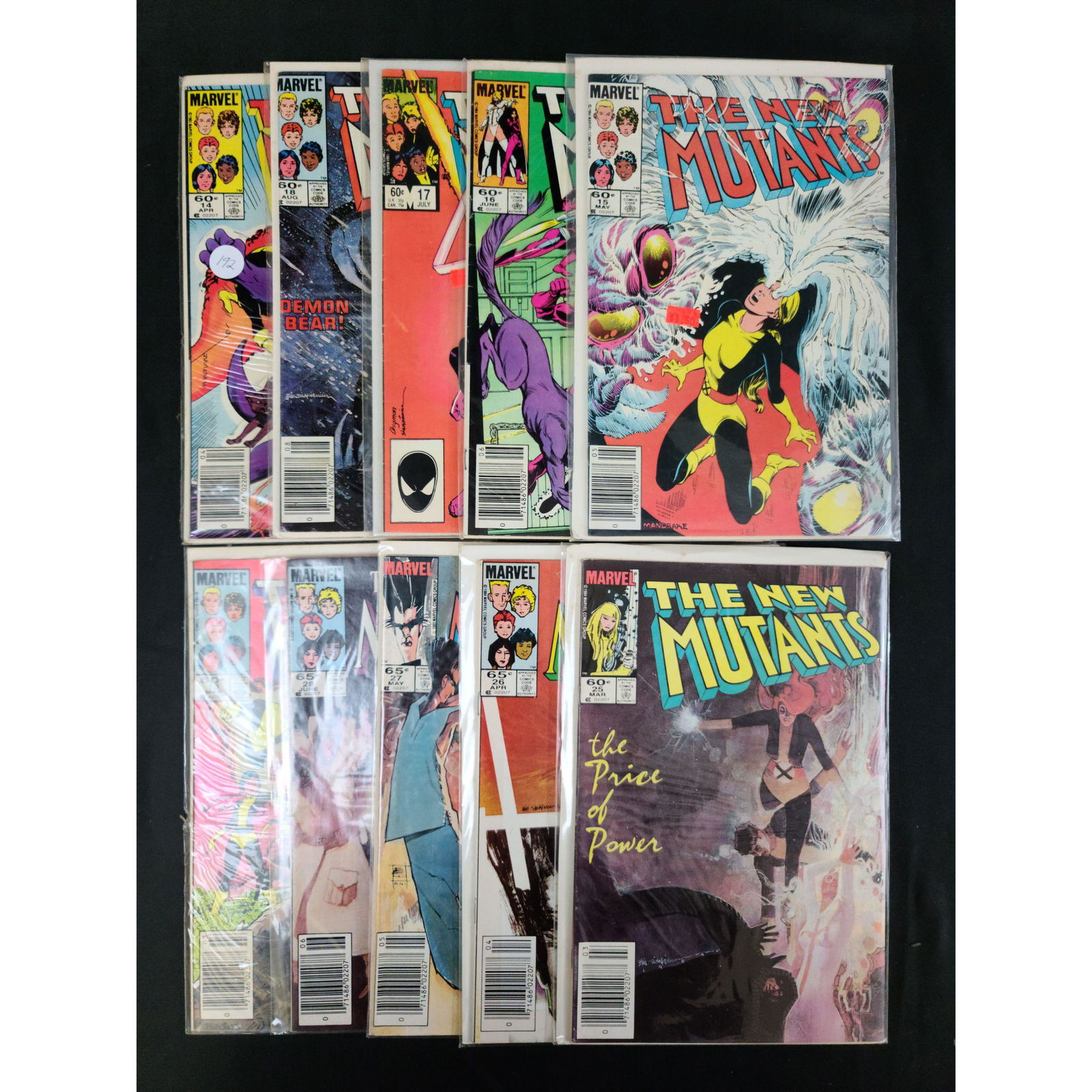 Lot Of 10 Vintage Marvel Comics The New Mutants (1 of 11)