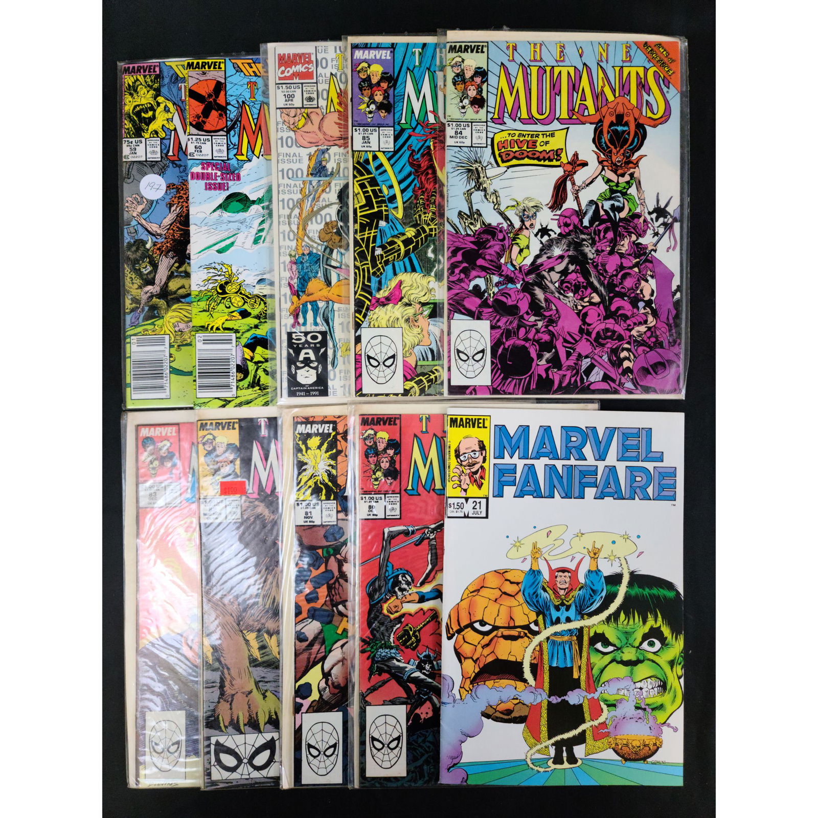 Lot Of 10 Vintage Marvel Comics The New Mutants (1 of 11)