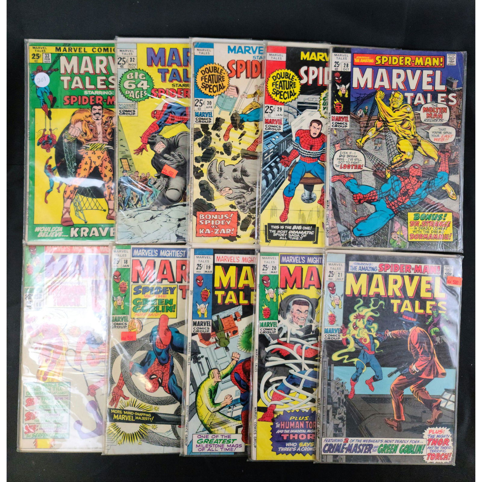 Lot Of 10 Vintage Marvel Comics Marvel Tales 25 Cent (1 of 11)