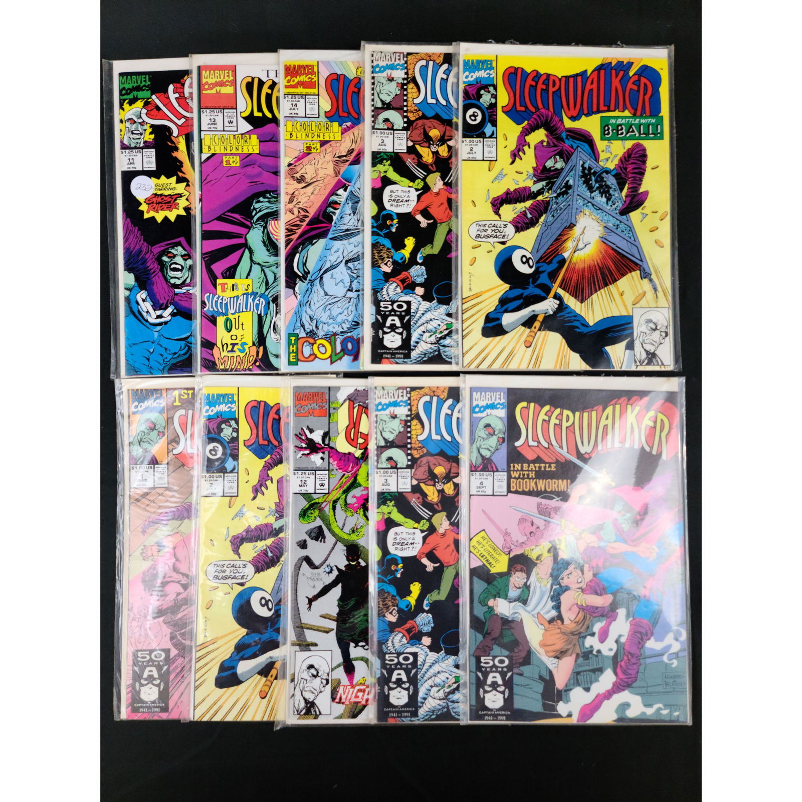 Lot Of 10 Vintage Marvel Comics Sleepwalker 1991 (1 of 11)