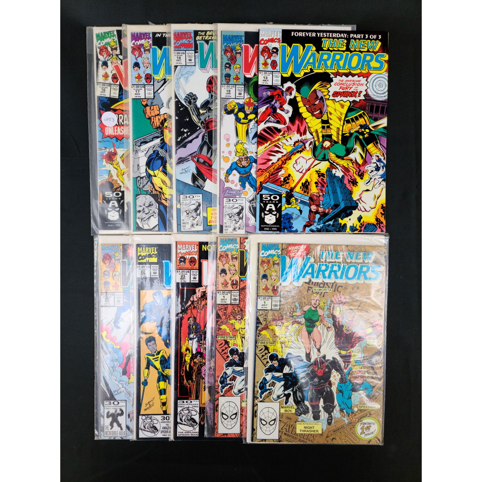 Lot Of 10 Vintage Marvel Comics The New Warriors (1 of 11)