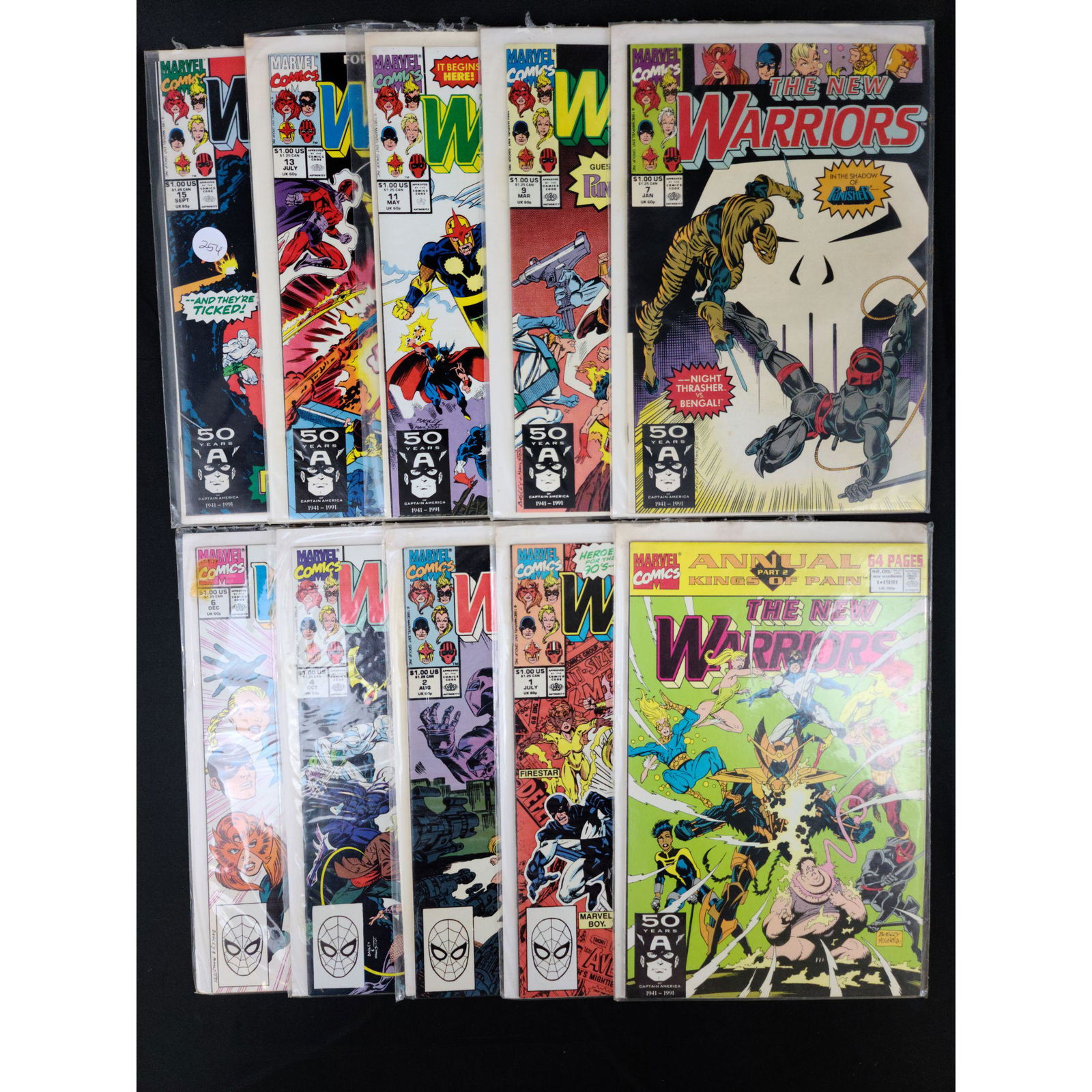 Lot Of 10 Vintage Marvel Comics The New Warriors (1 of 11)