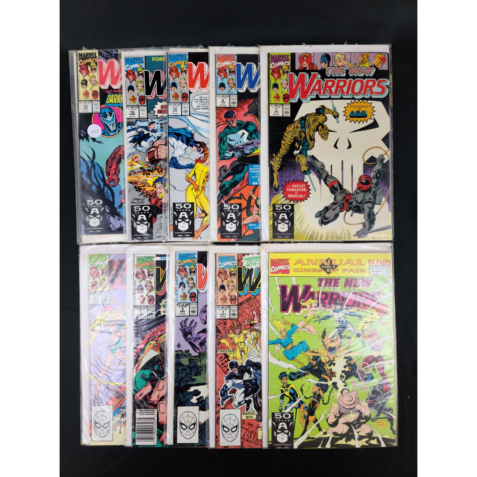 Lot Of 10 Vintage Marvel Comics The New Warriors (1 of 11)