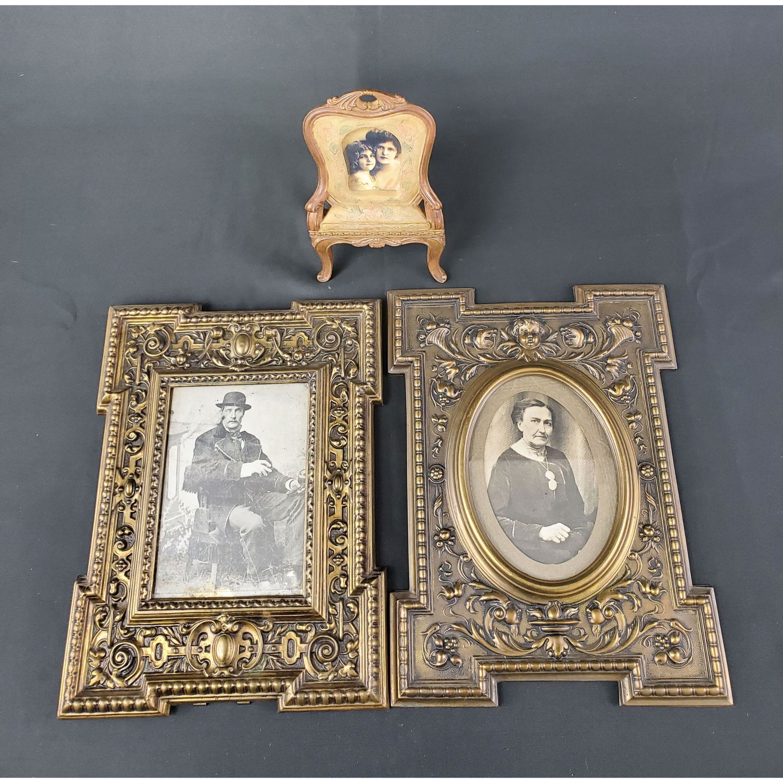 19th c Victorian Picture Frames Copper over wood (1 of 15)