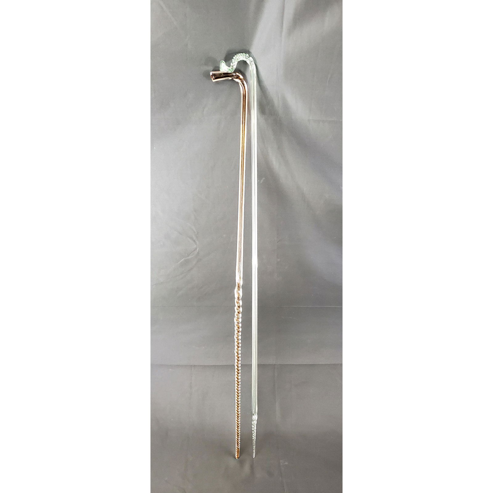 Pair of antique hand blown glass whimsical canes (1 of 10)