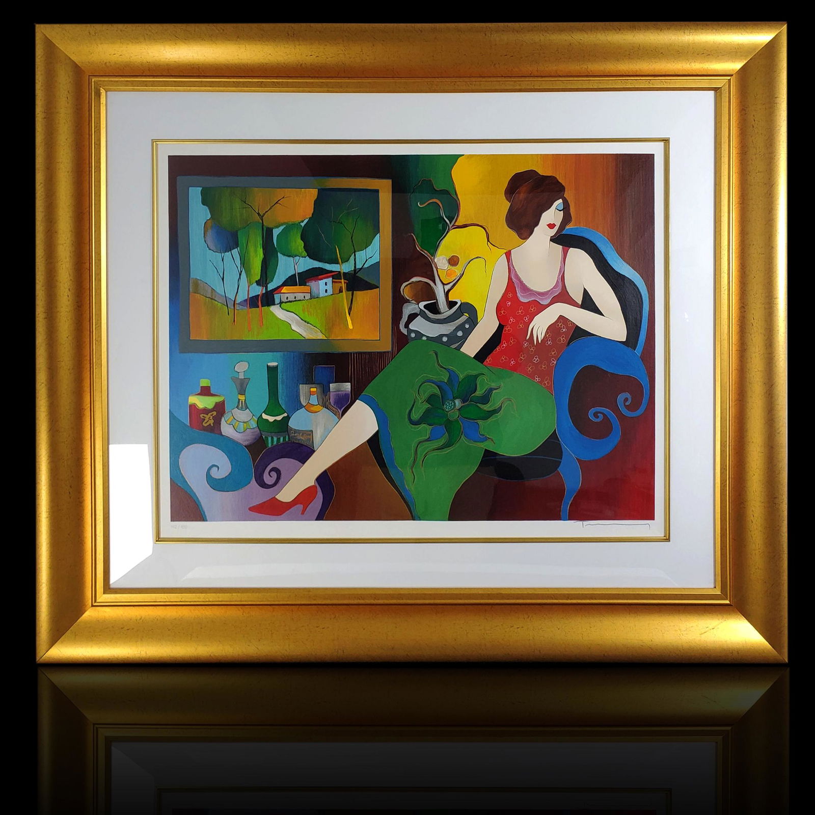 Itzchak Tarkay "LIVING ROOM VIEW" pencil signed (1 of 16)