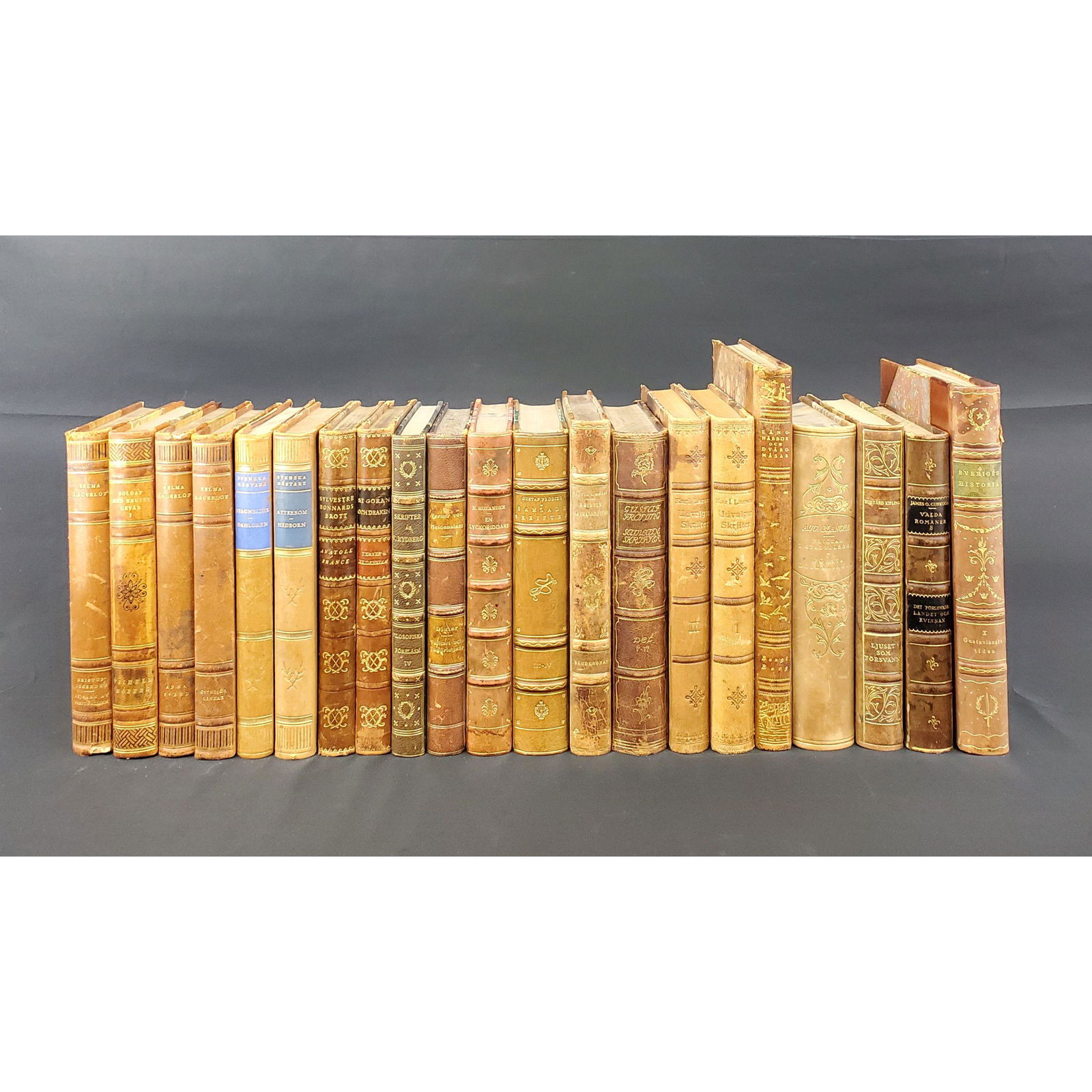 21 Antique Swedish Books w/ fancy covers (1 of 20)