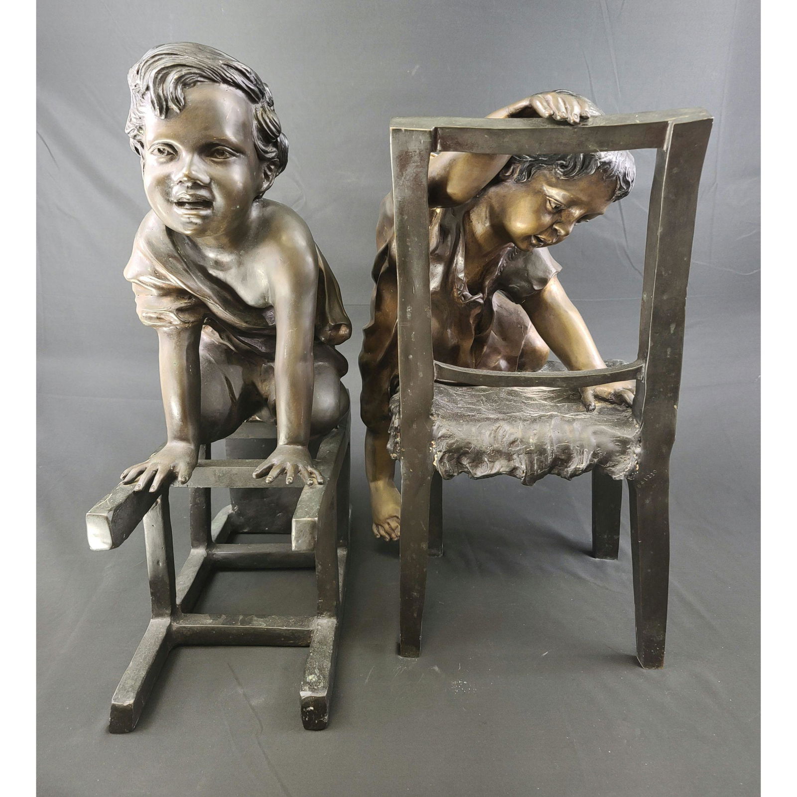 2 bronze sculptures signed and numbered (1 of 10)