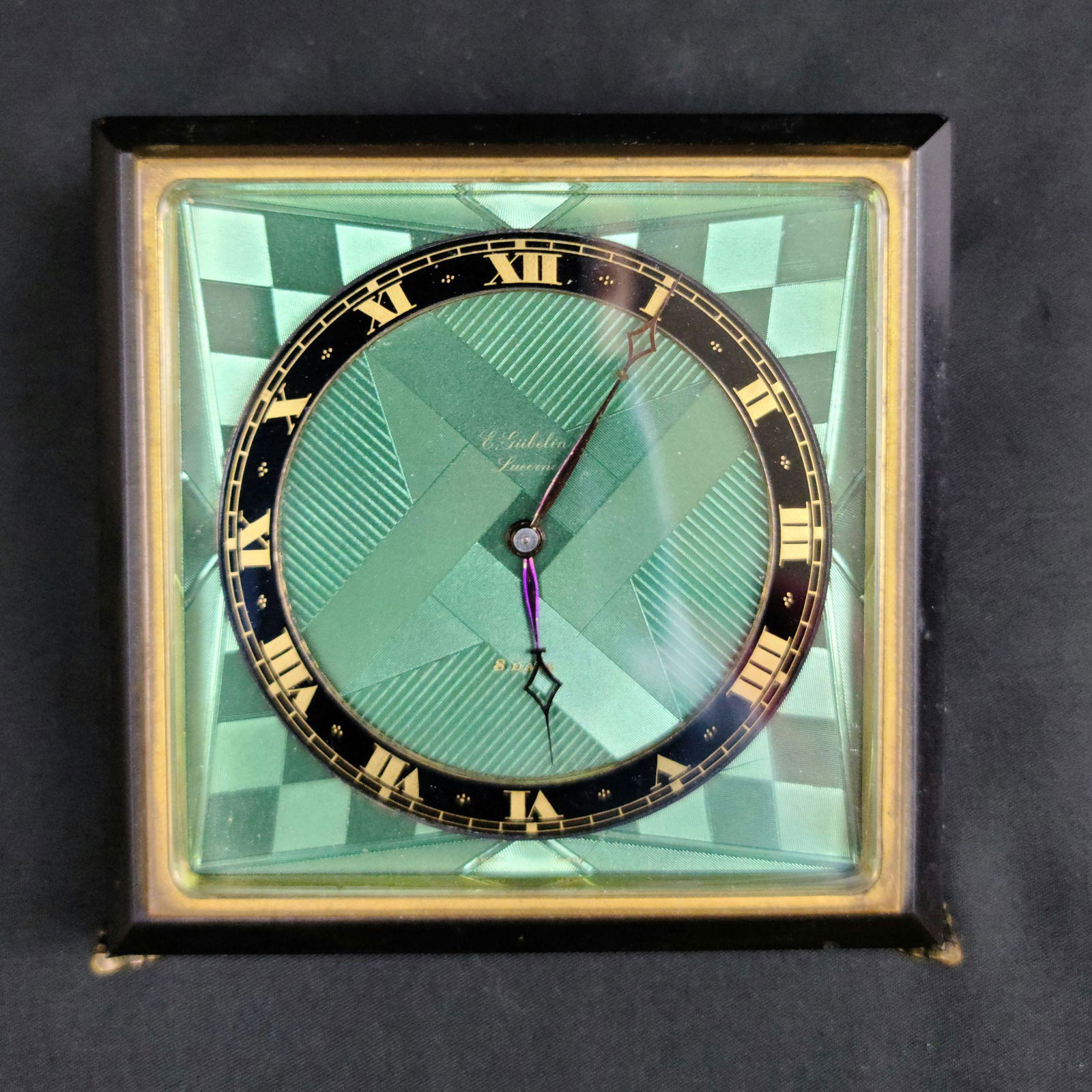 E Gubelin Lucerne Art Deco Swiss Clock 3681 (1 of 6)