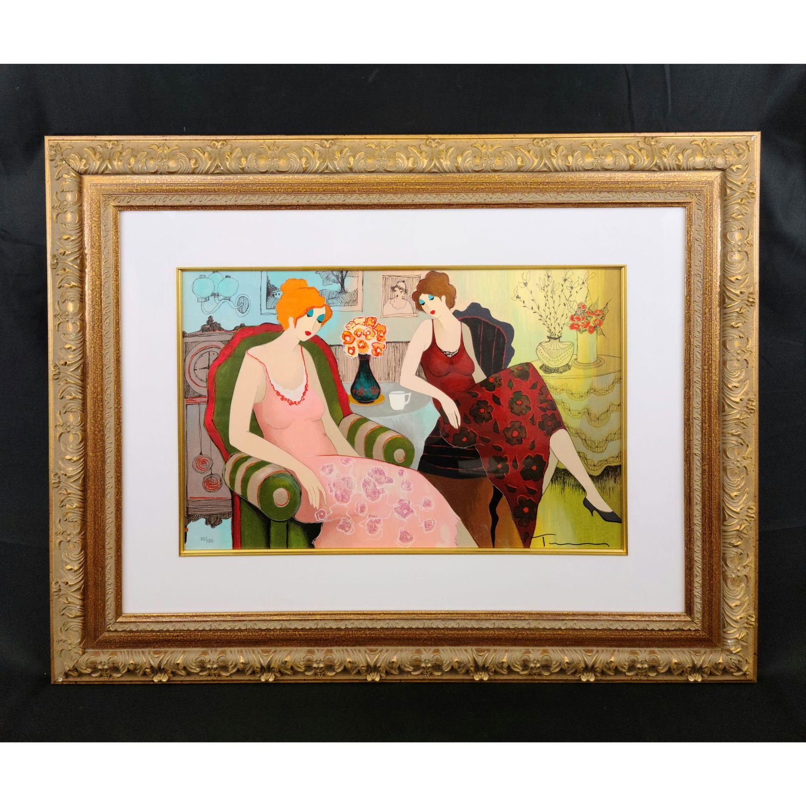 Signed Itzchak Tarkay Lithograph "Reflection At Dusk" (1 of 12)