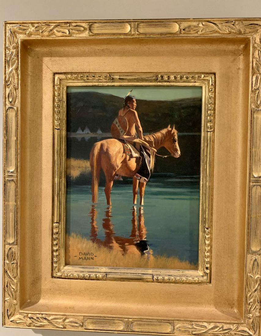 David Mann (b. 1948). Oil on board, Titled: "Crow Lake" (1 of 10)