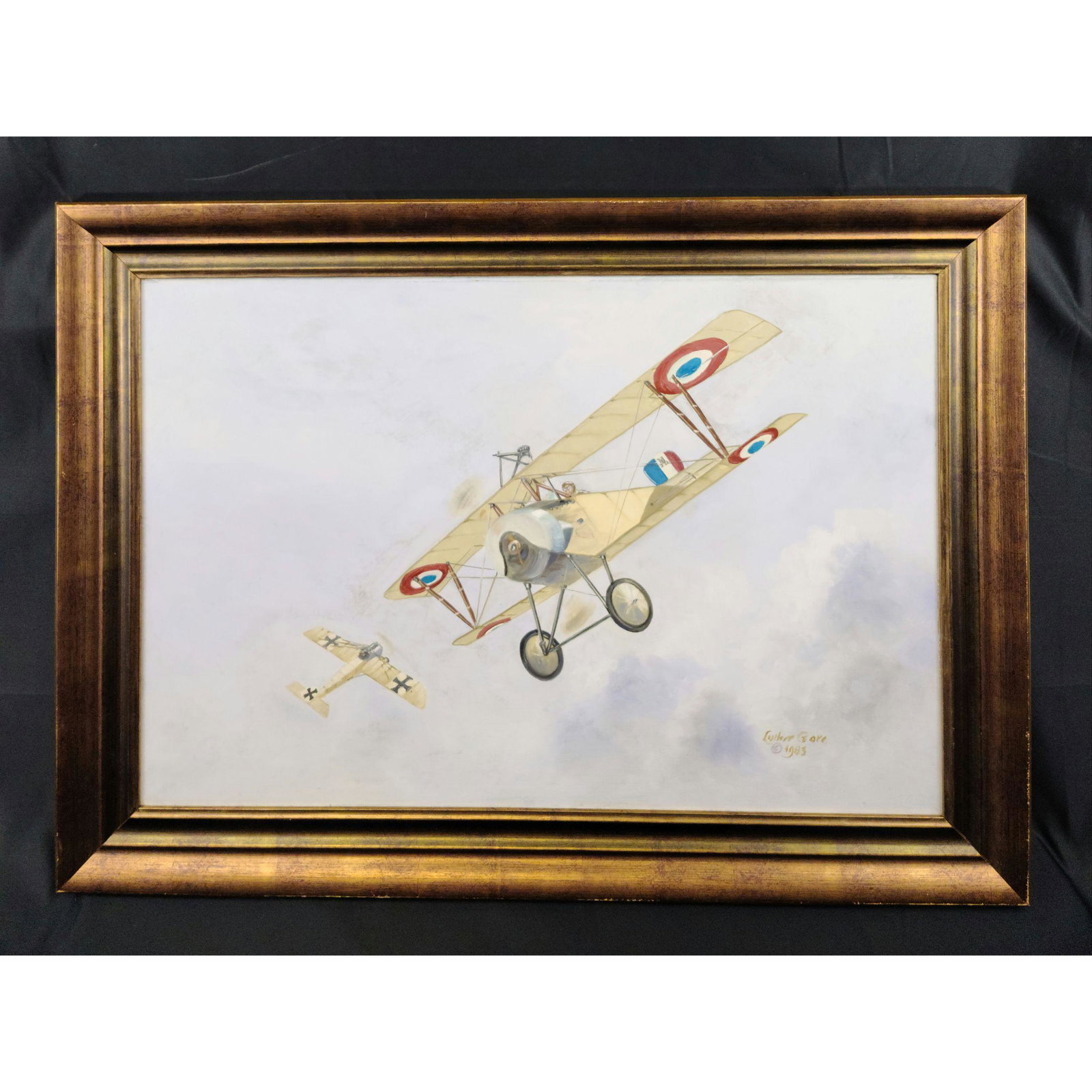 Signed Lester Gore Oil on Canvas Painting 1983: Signed Lester Gore Oil on Canvas Painting 1983 25 1/2" x 35 1/2"