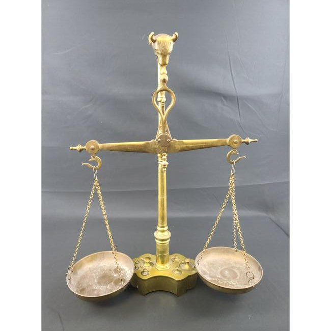 Antique Heavy Bronze Balance Scale 19C (1 of 16)