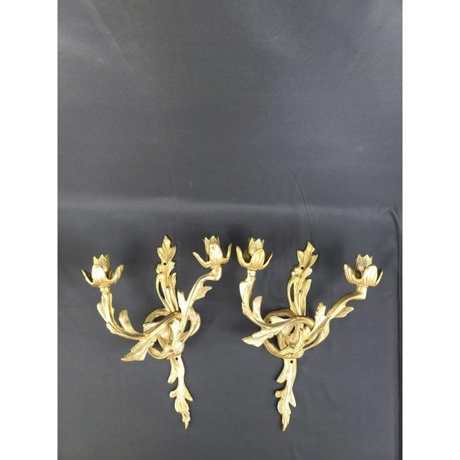 Pair of Vintage Brass Wall Sconces (1 of 7)