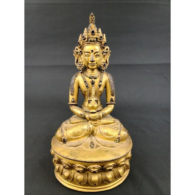 Antique Buddha Sino Tibetan Bronze 17-18 C (1 of 20)