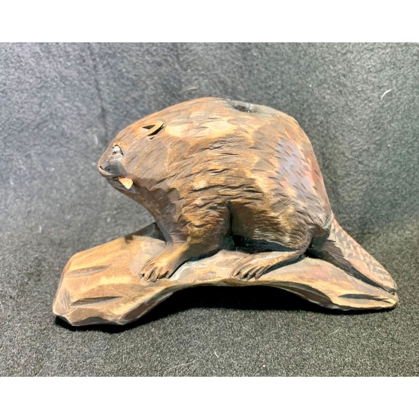 An usual Native-American style, wooden ceremonial pipe (1 of 16)