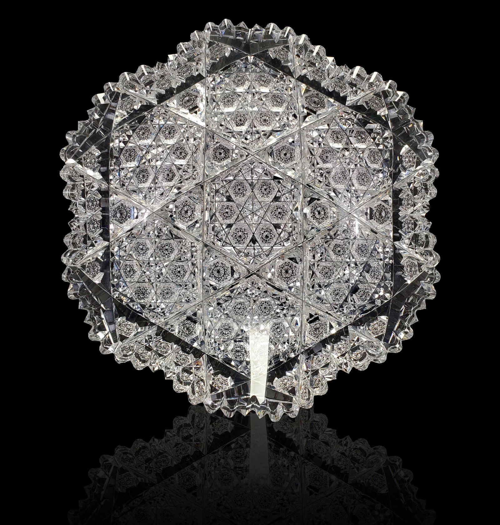 ABP cut glass bowl Signed Eggington "ARABIAN" 1 pattern (1 of 15)