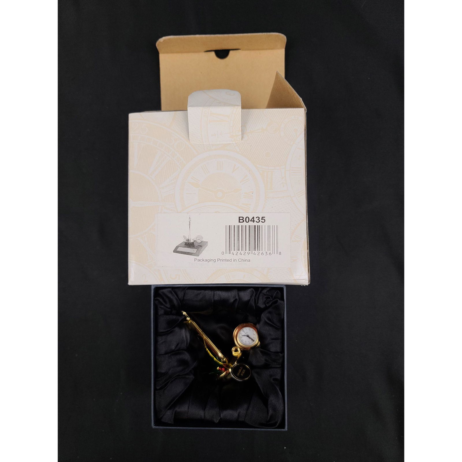 Bulova Miniature Clock B0435 CANDLESTICK: Bulova Miniature Clock B0435 CANDLESTICK