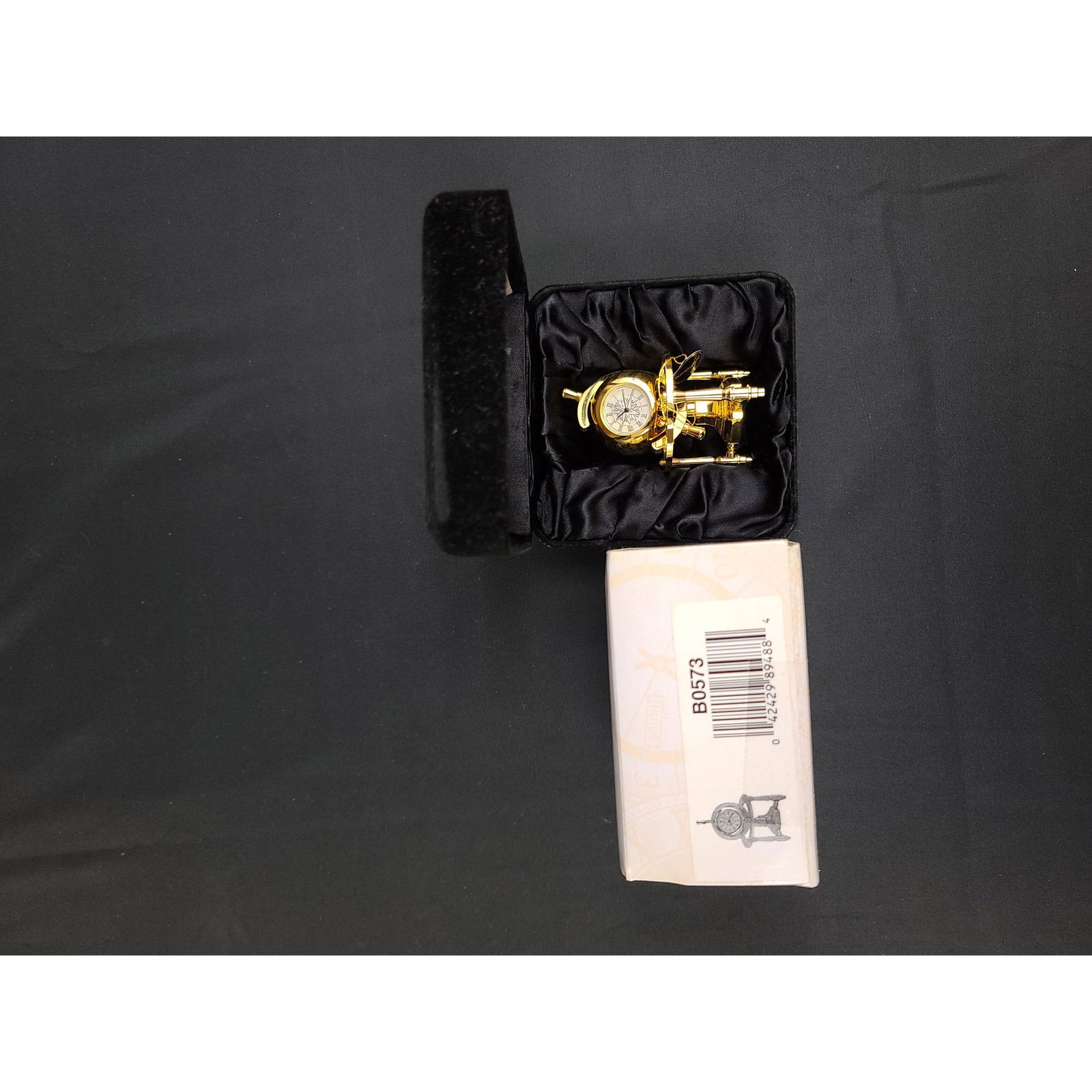 Bulova Miniature Clock B0573 PLANETARIUM: Bulova Miniature Clock B0573 PLANETARIUM