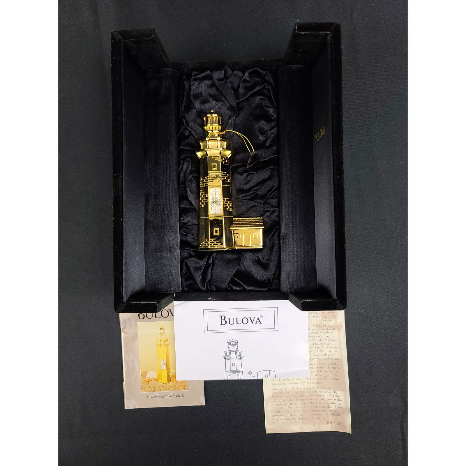 Bulova Miniature Clock B0010 LIGHTHOUSE: Bulova Miniature Clock B0010 LIGHTHOUSE