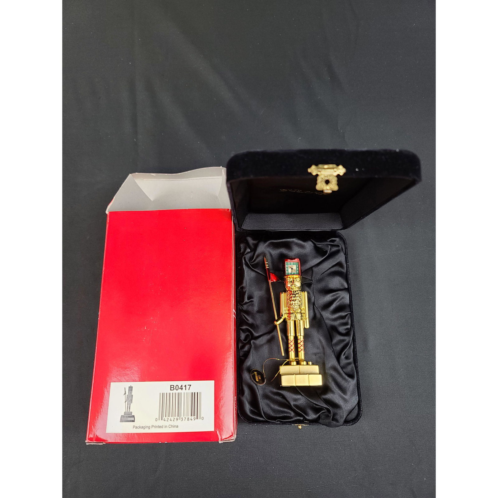 Bulova Miniature Clock B0417 TOY SOLDIER: Bulova Miniature Clock B0417 TOY SOLDIER