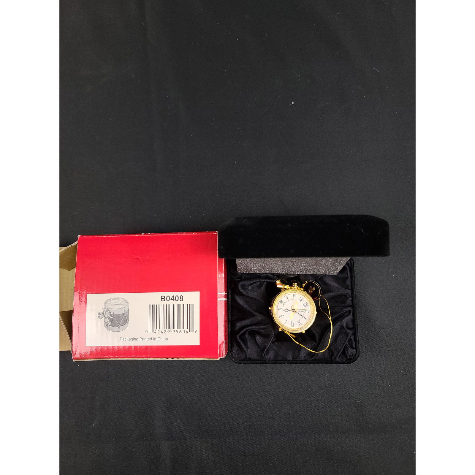 Bulova Miniature Clock B0408 HOLIDAY BELL: Bulova Miniature Clock B0408 HOLIDAY BELL