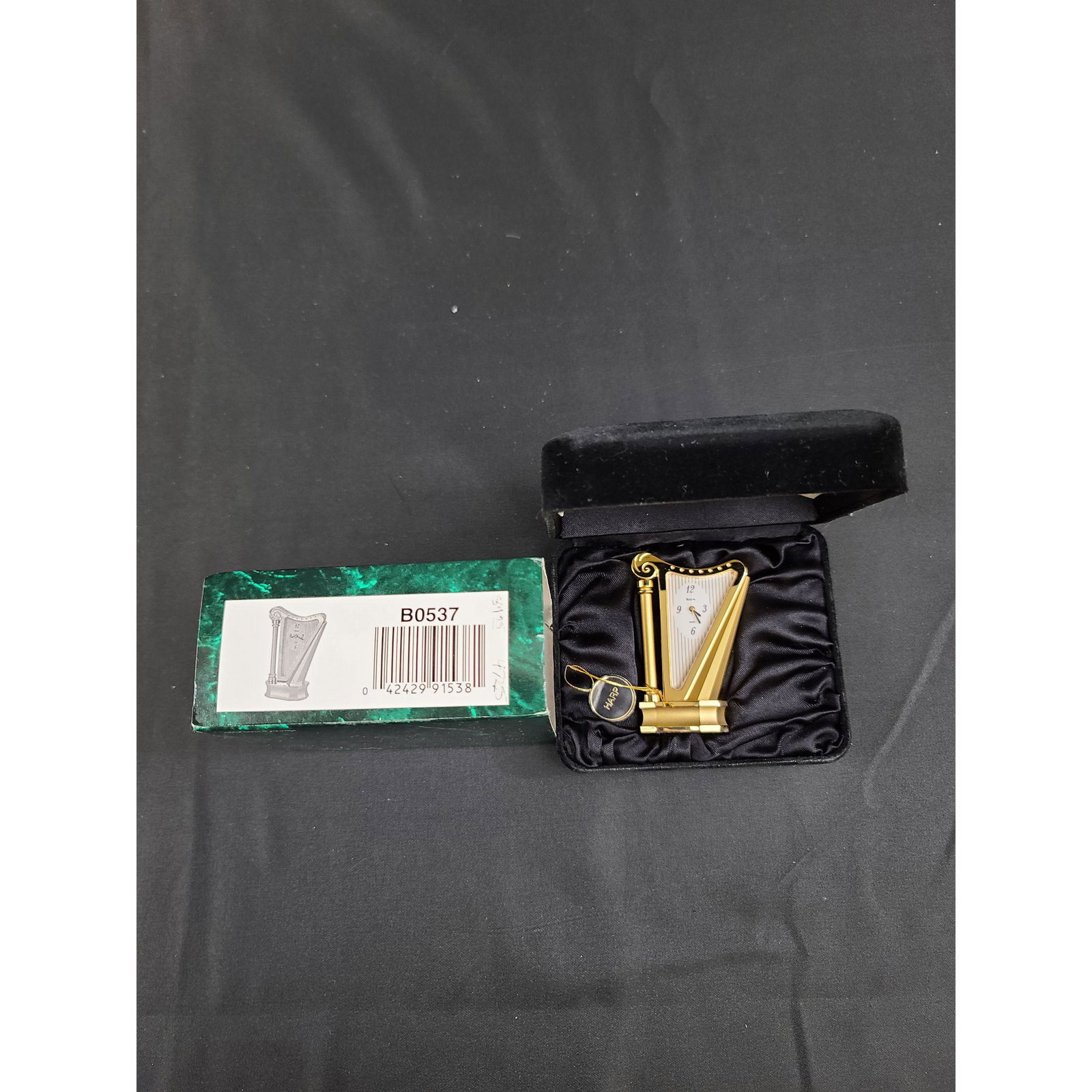 Bulova Miniature Clock B0573 HARP: Bulova Miniature Clocks B0573 HARP