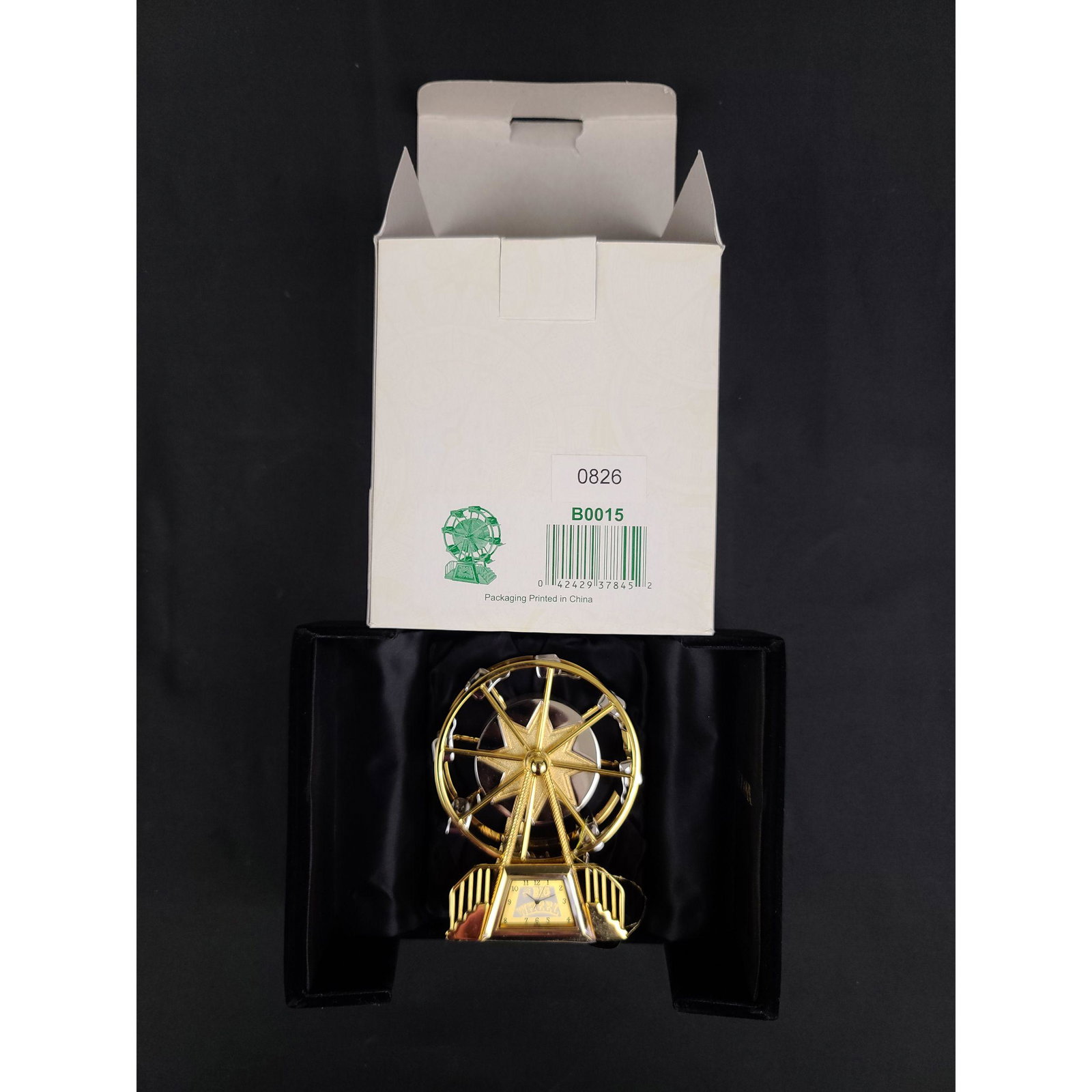 Bulova Miniature Clock No. BO826 Ferris Wheel: Bulova Miniature Clock No. BO826 Ferris Wheel