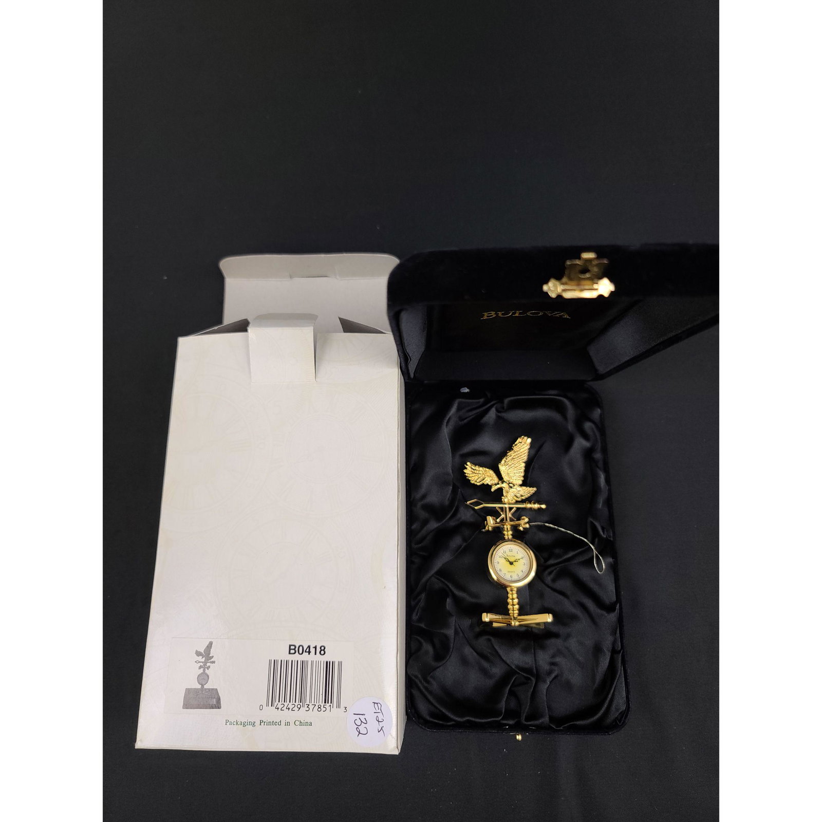 Bulova Miniature Clock No. BO418 Weather Vane: Bulova Miniature Clock No. BO418 Weather Vane