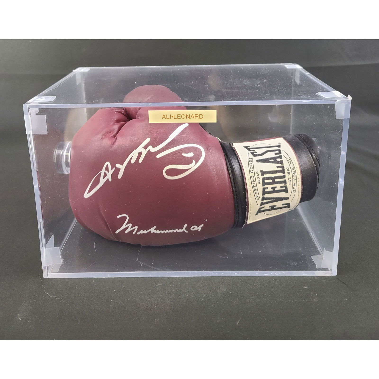 Muhammad Ali & Sugar Ray Leonard Autographed Glove (1 of 3)