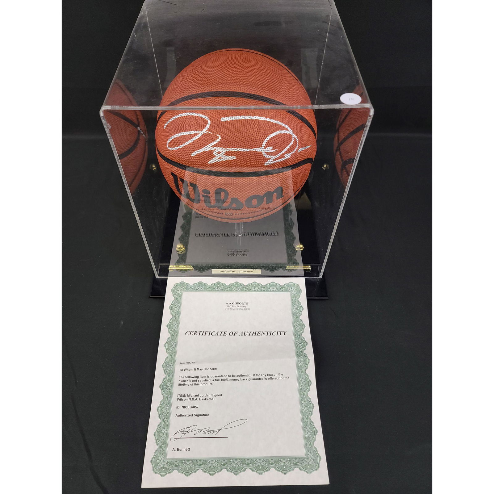 jordan autographed basketball