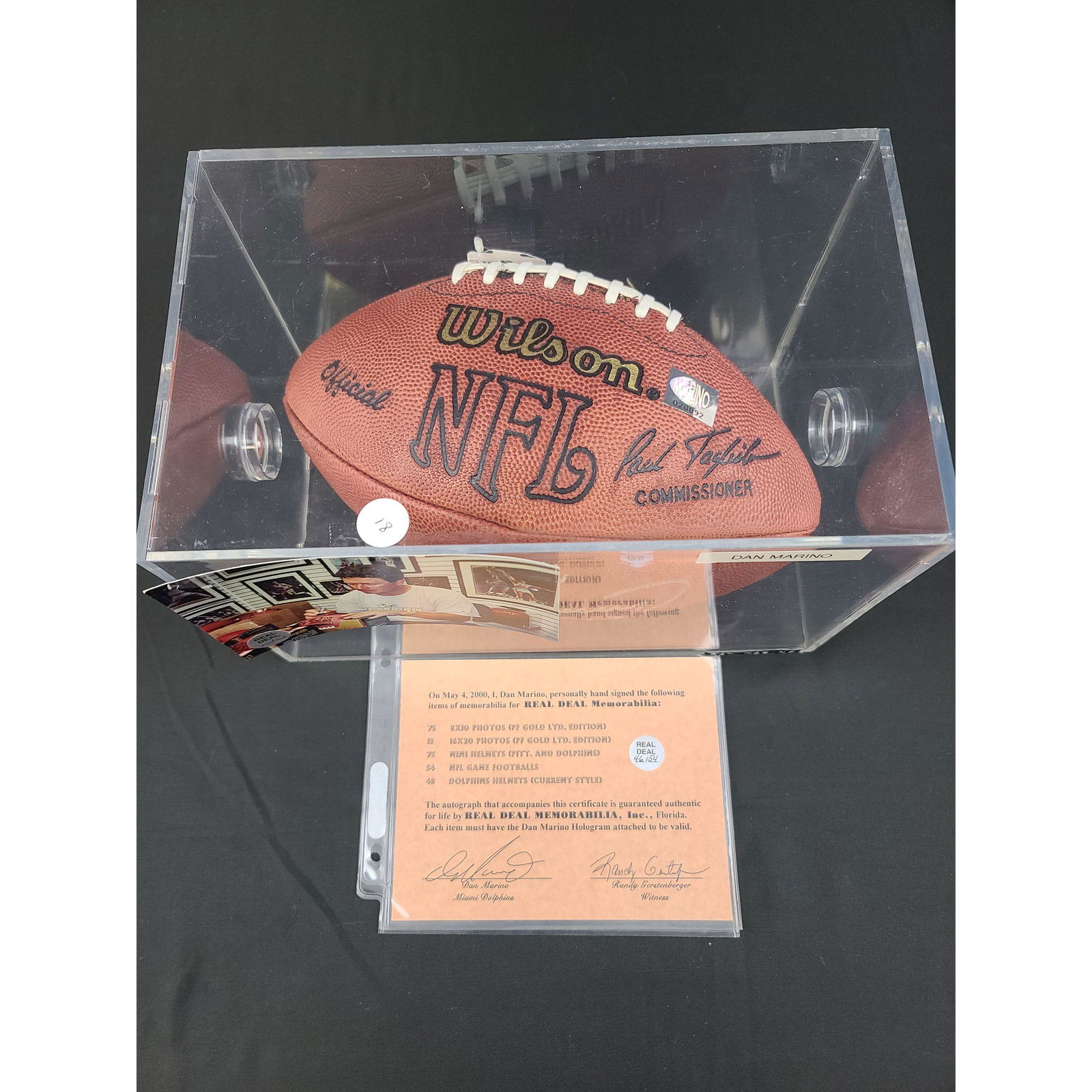 Autographed Dan Marino Football (1 of 2)