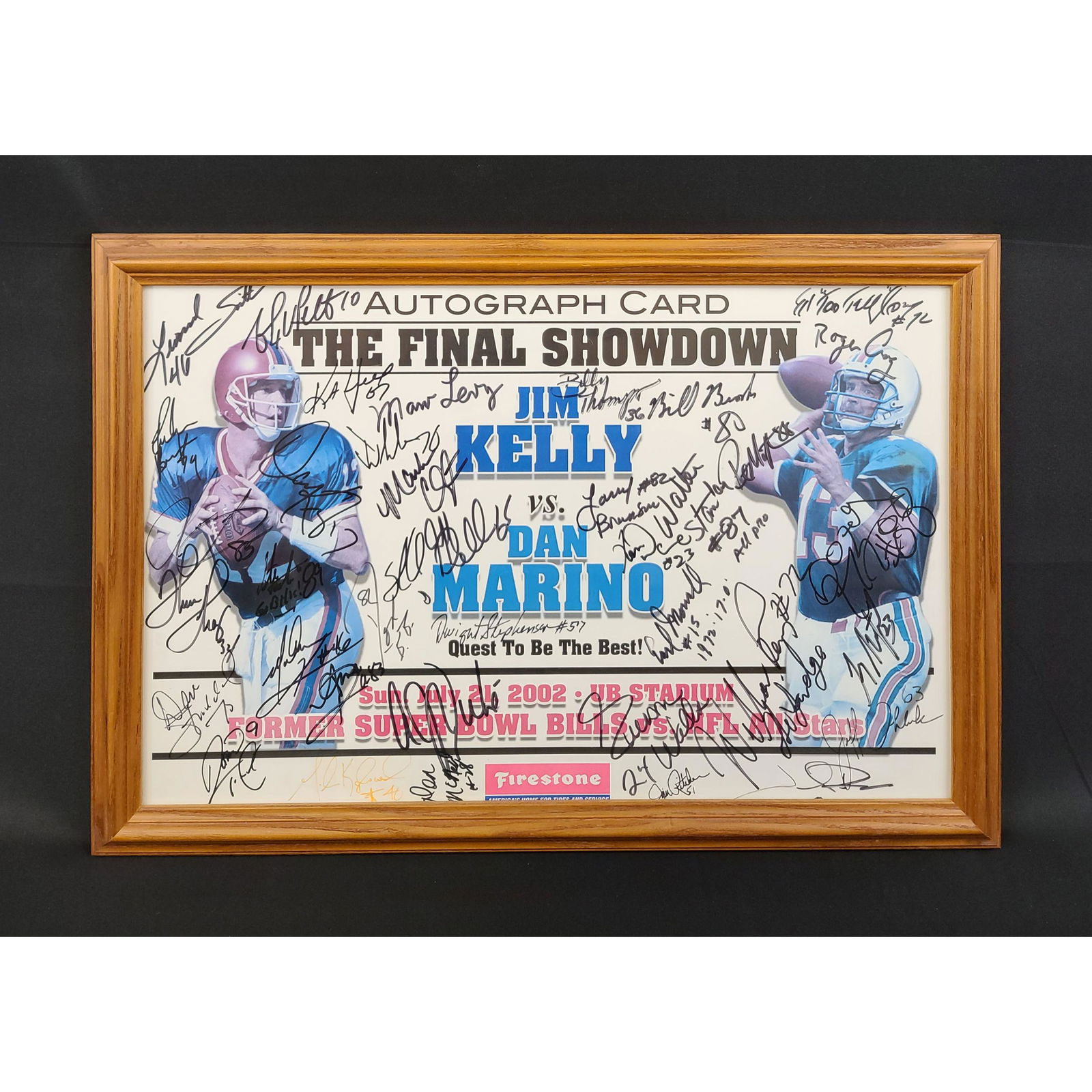 Autographed Jim Kelly vs Dan Marino NFL All Stars Poste (1 of 7)