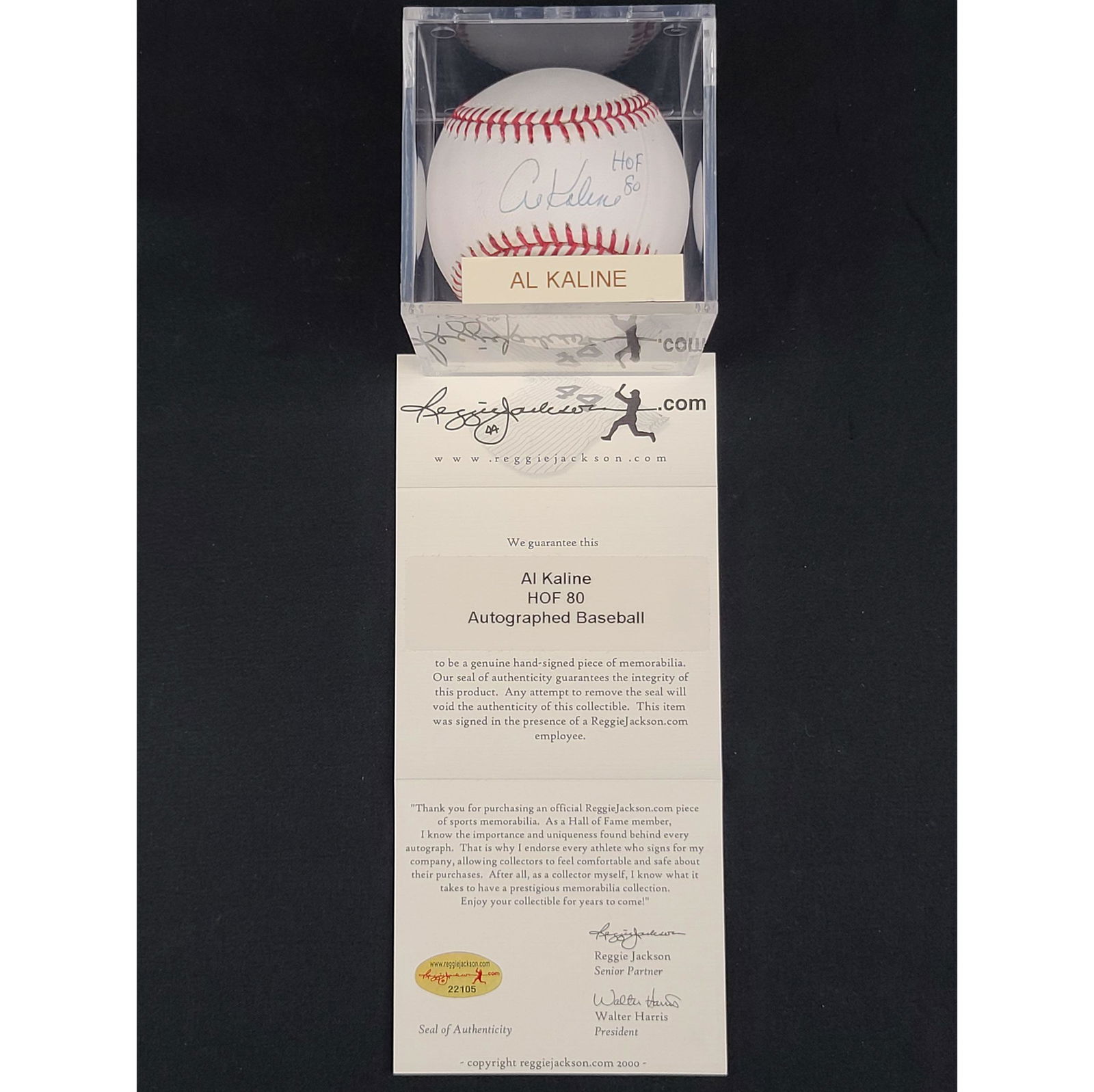 Authentic Autographed AL KALINE HOF 1980 Baseball w/ CO (1 of 4)