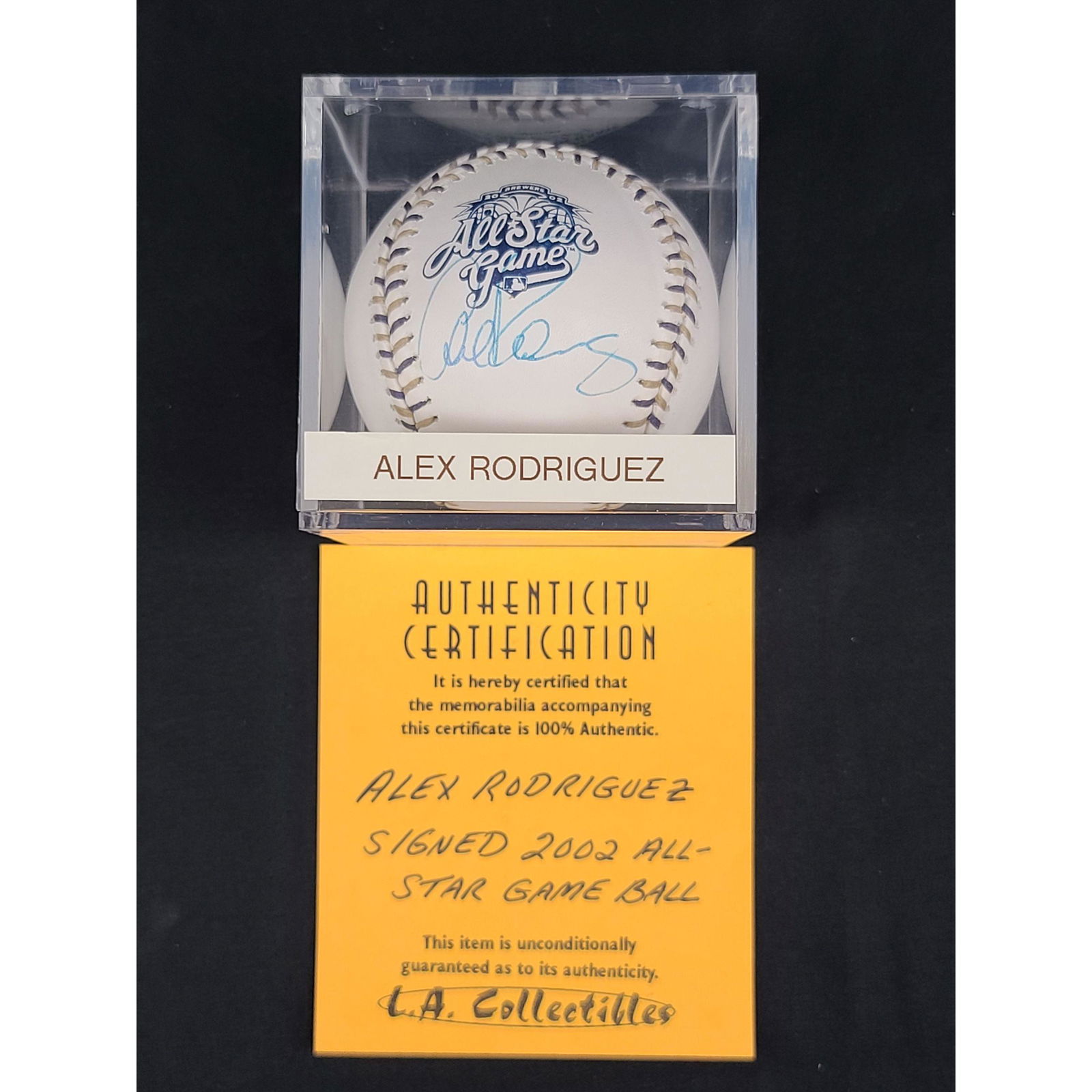 ALEX RODRIGUEZ 2002 ALL-STAR GAME AUTOGRAPHED BASEBALL (1 of 3)