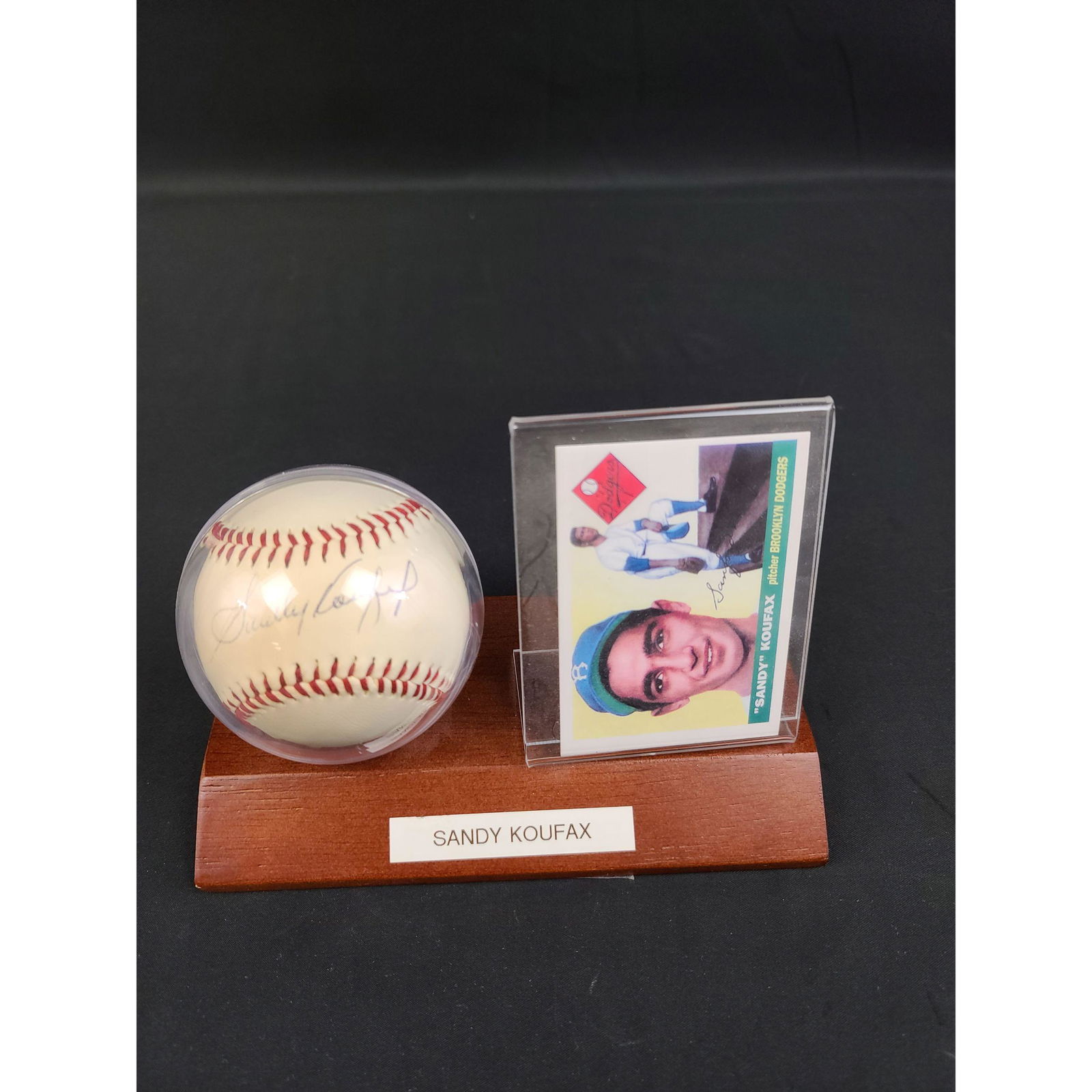 Sandy Koufax Autographed Baseball Plaque With COA (1 of 5)