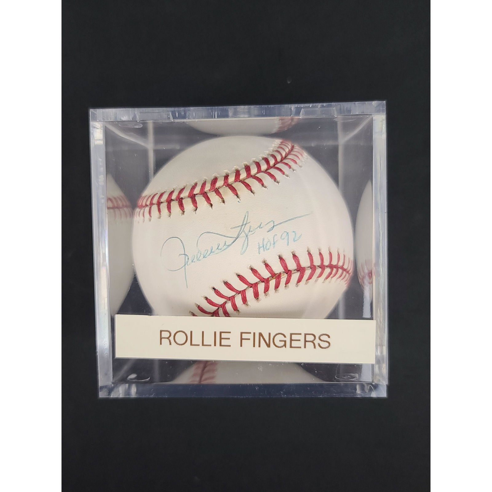 ROLLIE FINGERS "HOF 1992" Autographed Baseball (1 of 2)