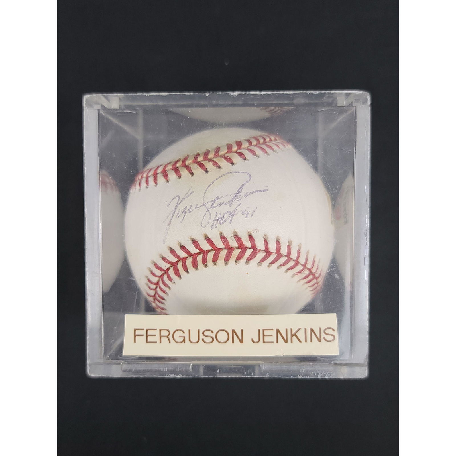 FERGUSON JENKINS "HOF 91" Autographed MLB Baseball w/ C (1 of 2)