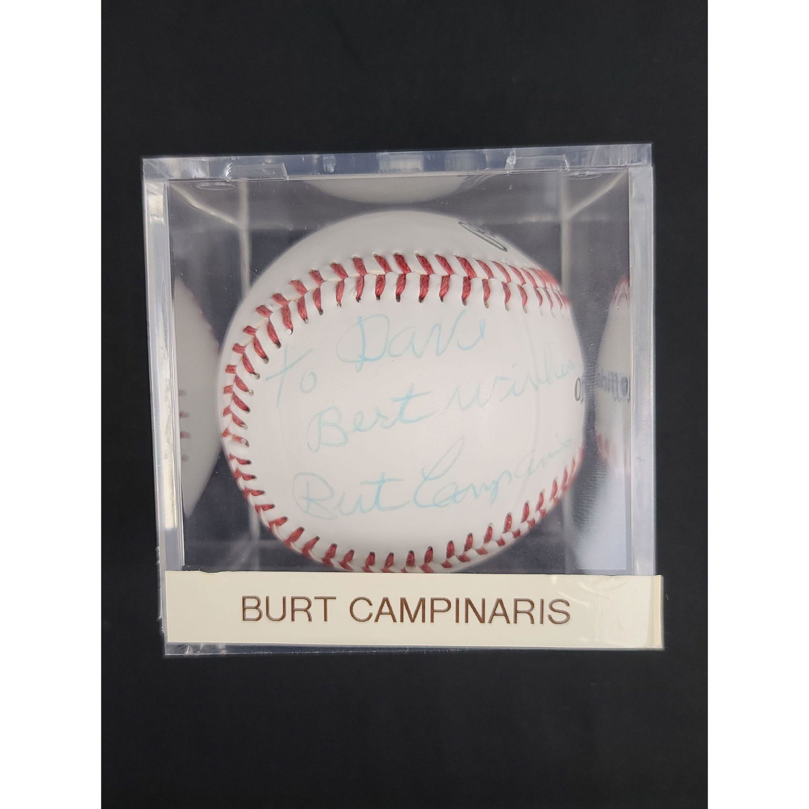 BERT CAMPINARIS Autographed MLB Baseball (1 of 2)