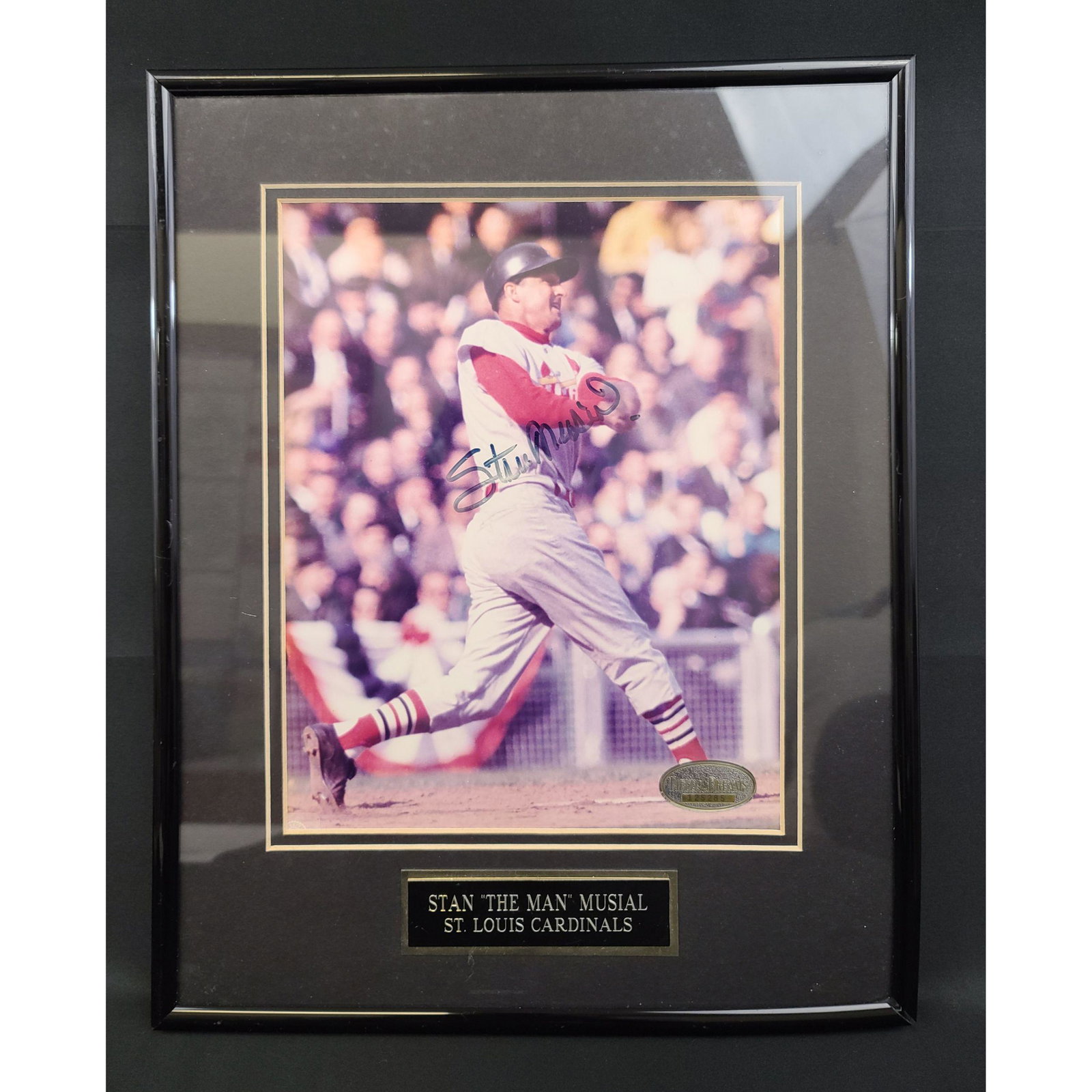 STAN "the man" MUSIAL Autographed Photo with COA: STAN "the man" MUSIAL Autographed Photo with COA