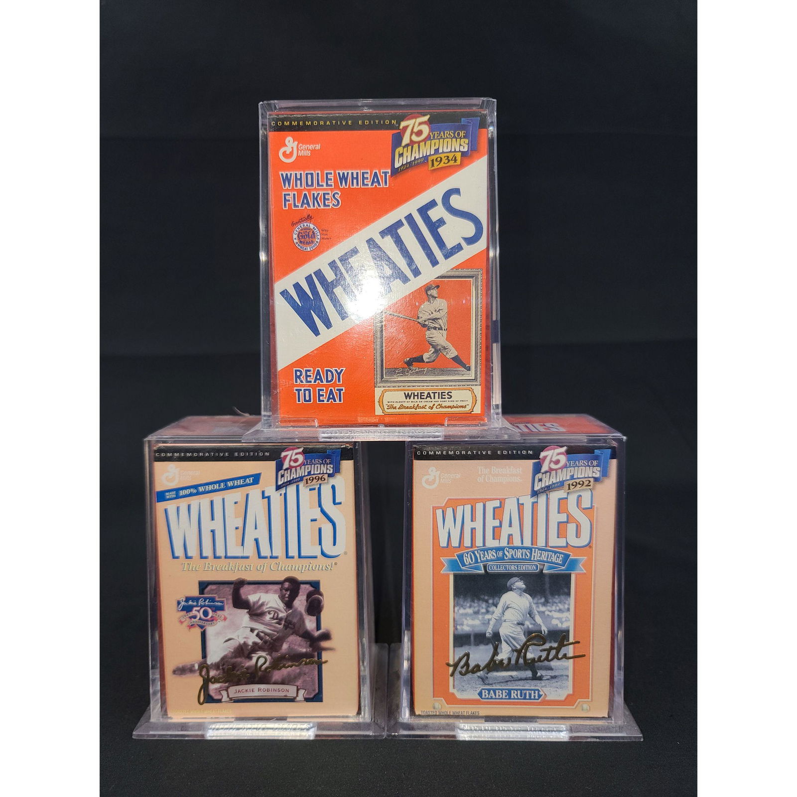 Lot Of 3 Wheaties 75 year champions collectors edition (1 of 8)