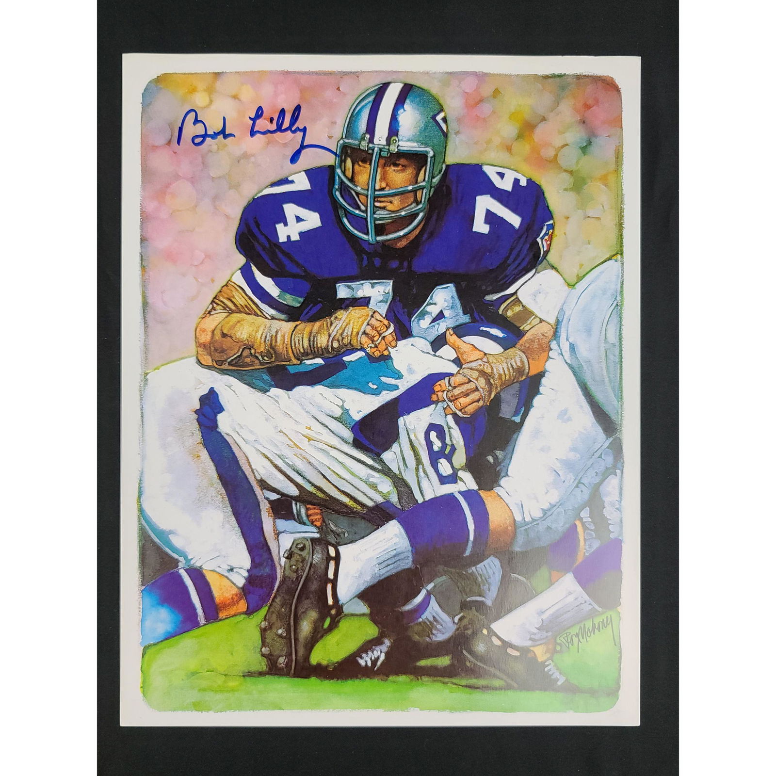 DALLAS COWBOYS BOB LILLY SIGNED PRINT (1 of 2)