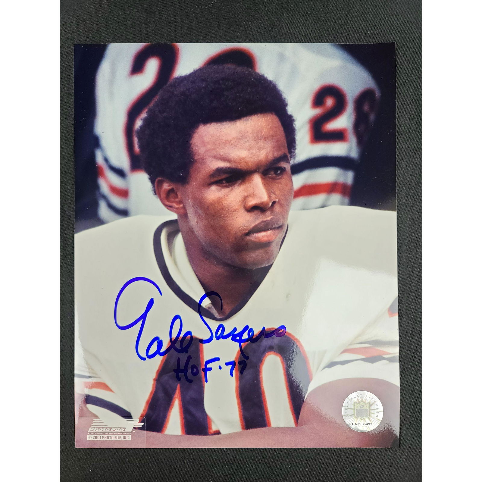 Chicago Bears Gale Sayers Signed Photo w/ COA (1 of 3)