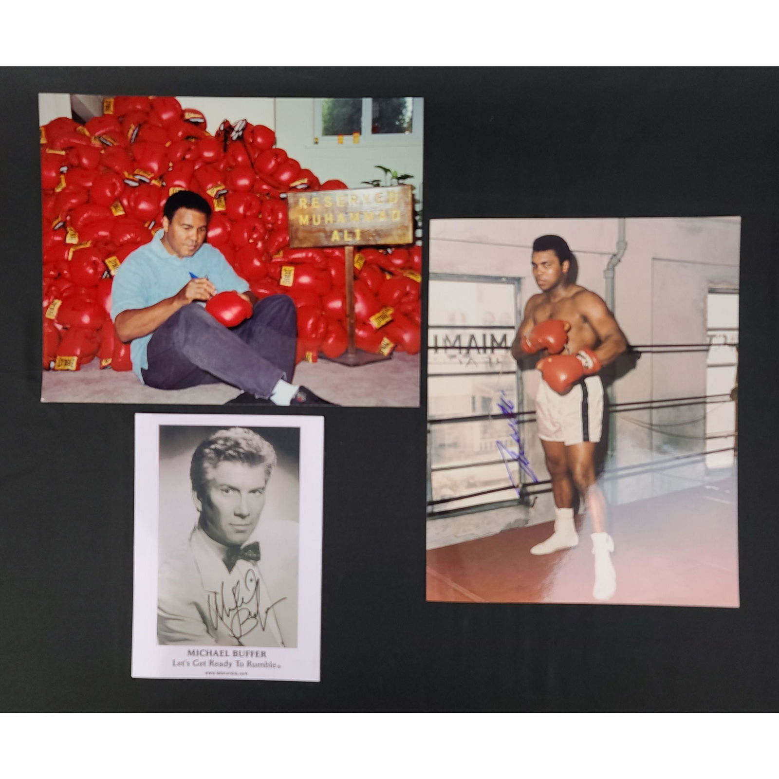 LOT OF 2 MUHAMMAD ALI AUTOGRAPH W/ COA & MICHAEL BUFFER (1 of 5)
