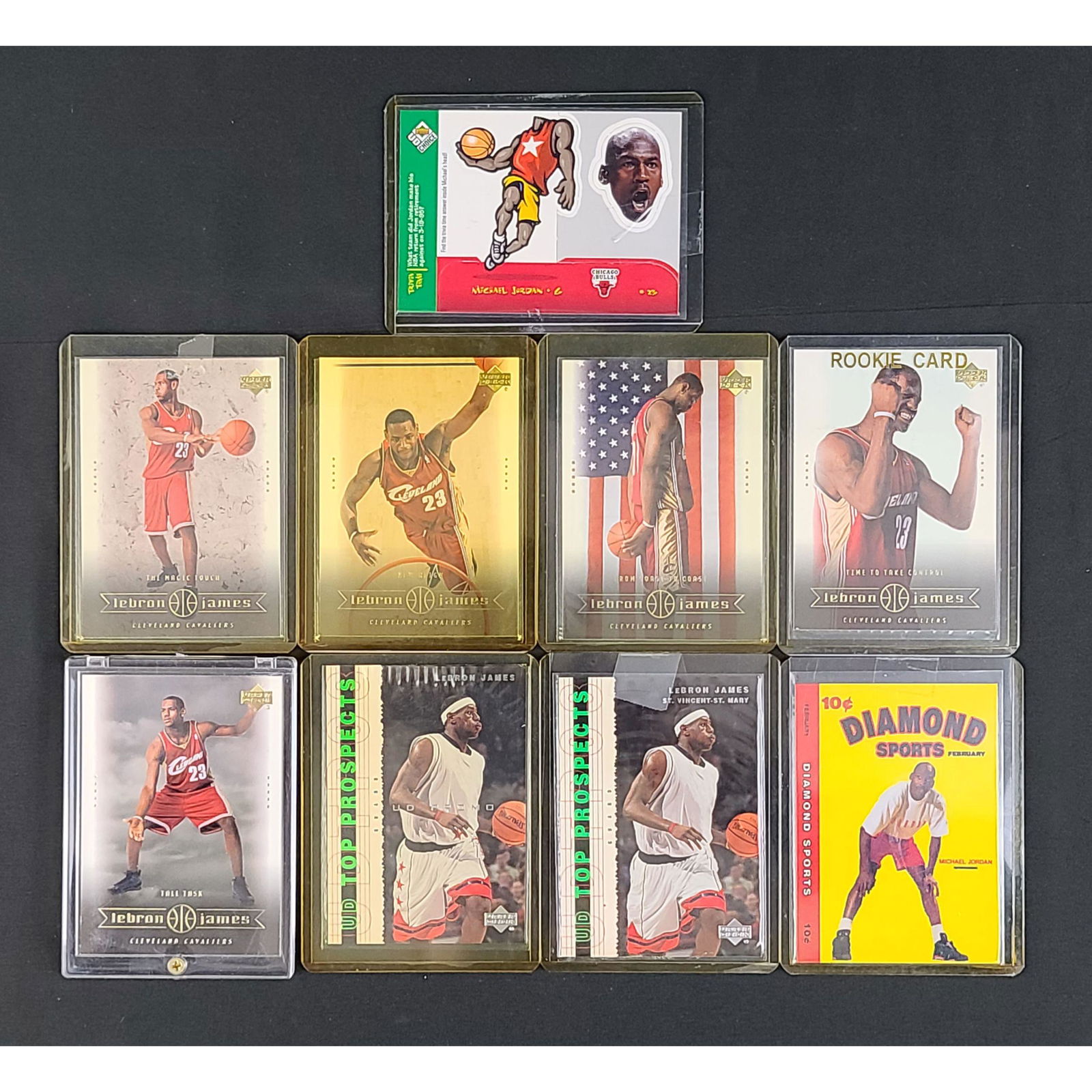 Lot Of 9 Lebron James ROOKIES & Michael Jordan Cards (1 of 19)