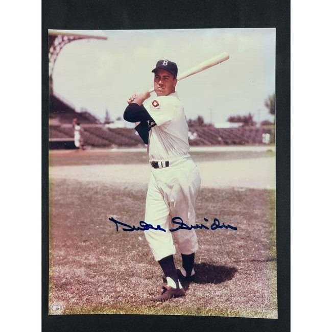 Brooklyn Dodgers DUKE SNIDER AUTOGRAPHED PHOTO w/ COA (1 of 2)