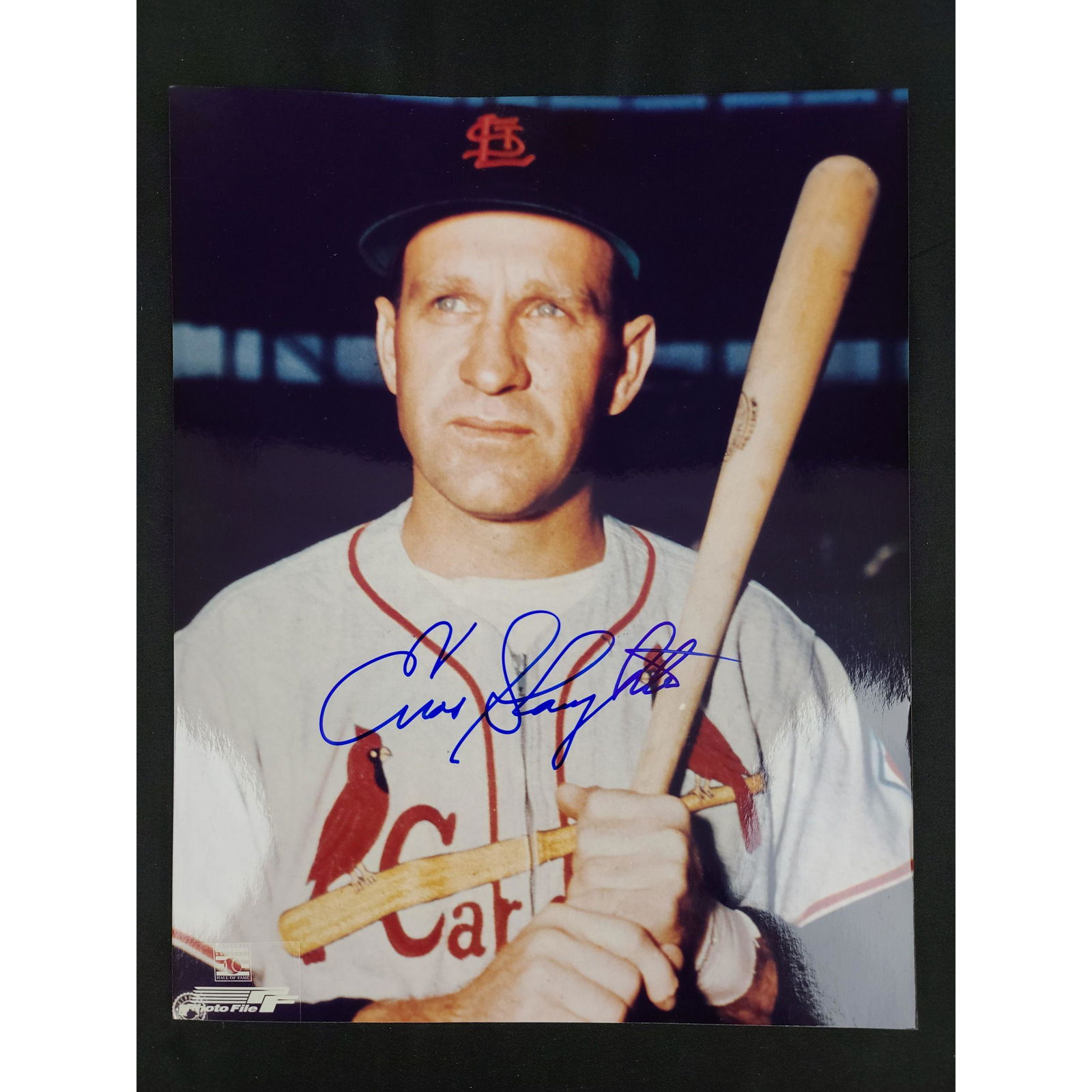 ENOS SLAUGHTER AUTOGRAPHED 8X10 PHOTO W/ COA (1 of 2)